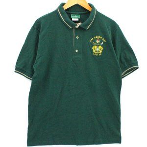 Vintage Outer Banks Polo Shirt Mens Green USS Green Bay Embroidered Logo Size M